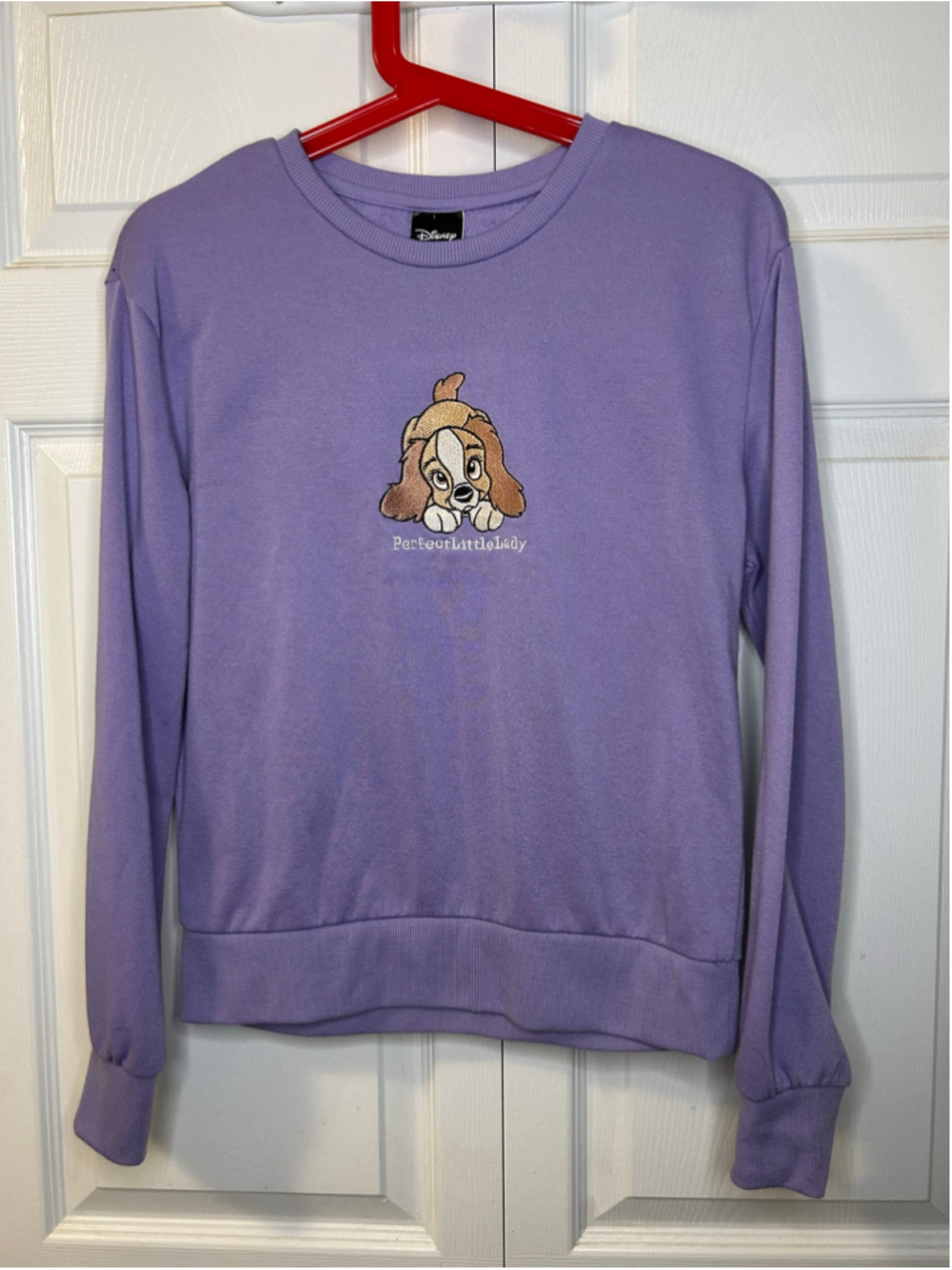 Disney Lady and the Tramp Perfect Little Lady Sweatshirt Women’s XS Purple